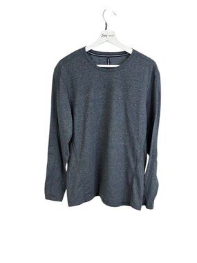 Ten Thousand Long Sleeve Jersey Crew Neck Shirt, Cotton Blend, Grey, Size L